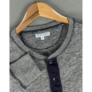 Wallace Barnes Henley Shirt Mens Medium Grey Birdseye Minimalist Prep J Crew